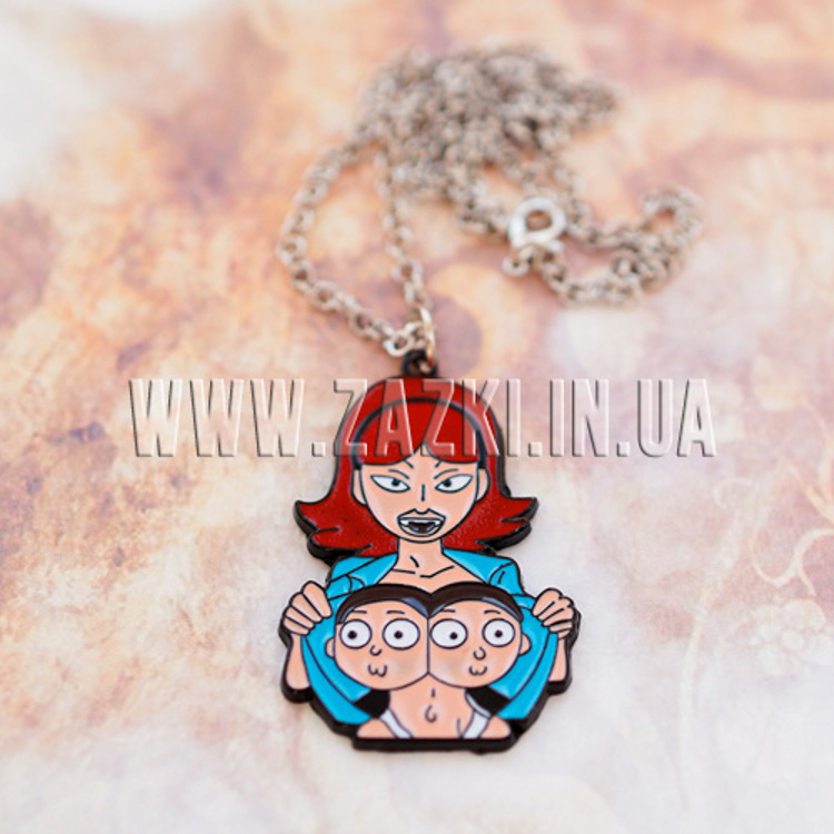 Кулон "Морти и Джессика"