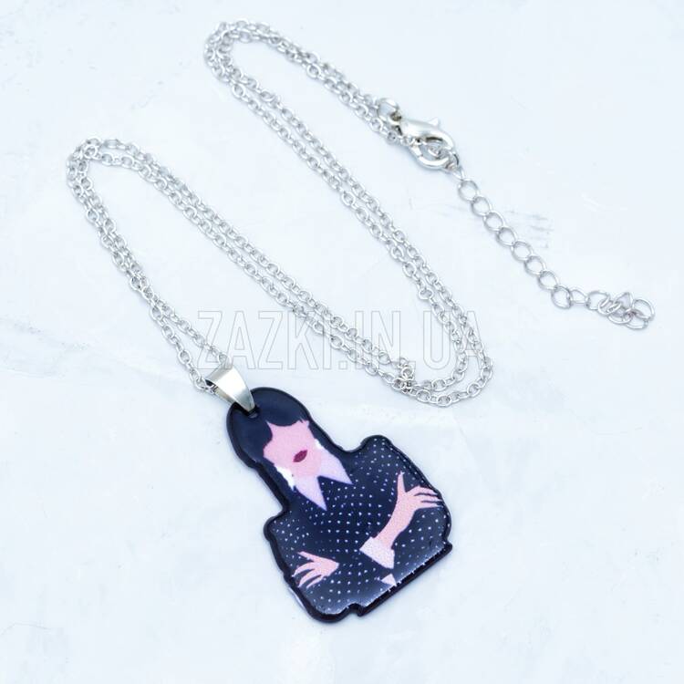 Двусторонняя подвеска Wednesday Addams на цепочке