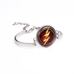 Серебристый браслет Флэш Молния (The Flash) со стеклянной линзой