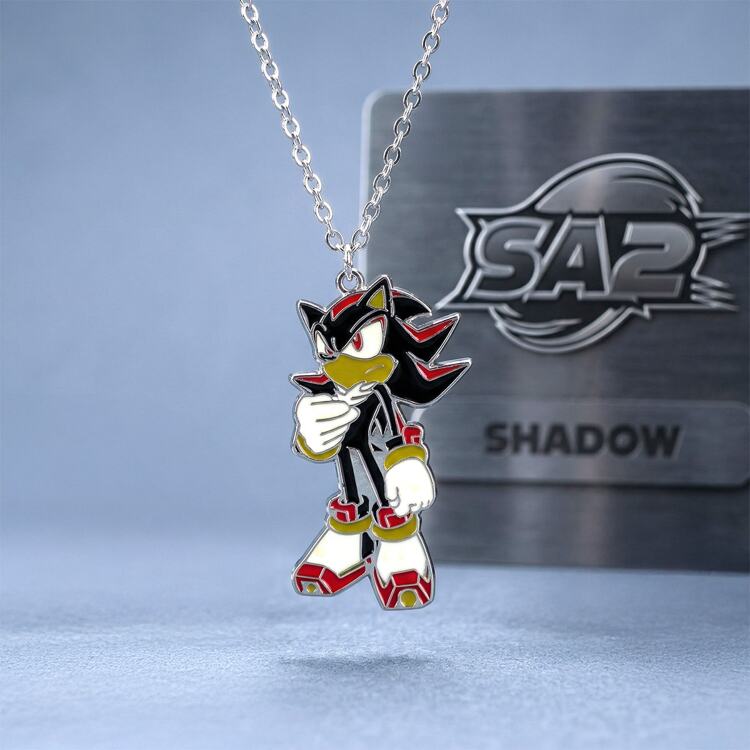Подвеска Ёж Шедоу с цветной эмалью (Shadow Sonic the Hedgehog)