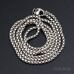 Цепочка плетения "ролло" серебристого цвета (2мм, 60см)