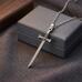 Кулон-амулет Меч серебристого цвета