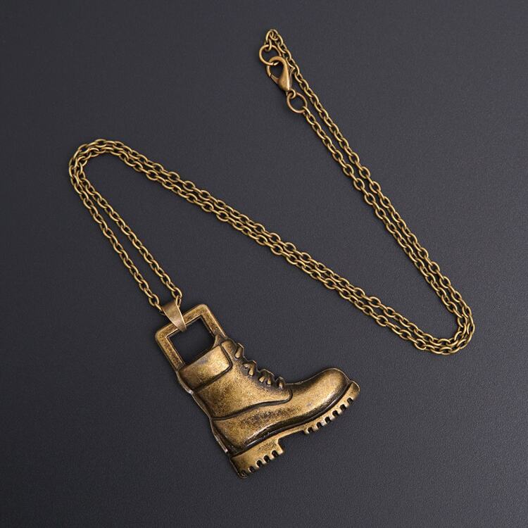 Винтажный кулон Ботинок Dr. Martens бронзового цвета на цепочке