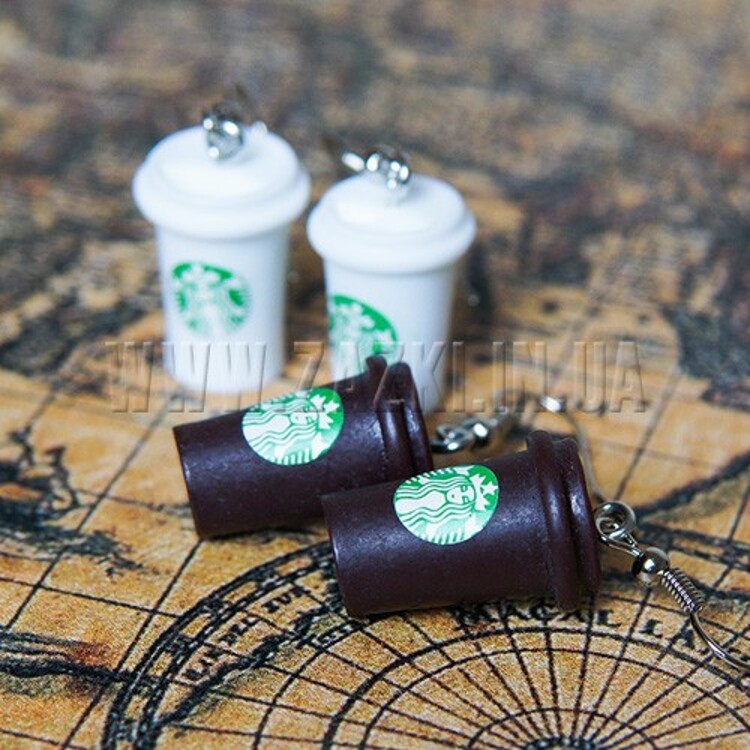 Серьги "STARBUCKS"