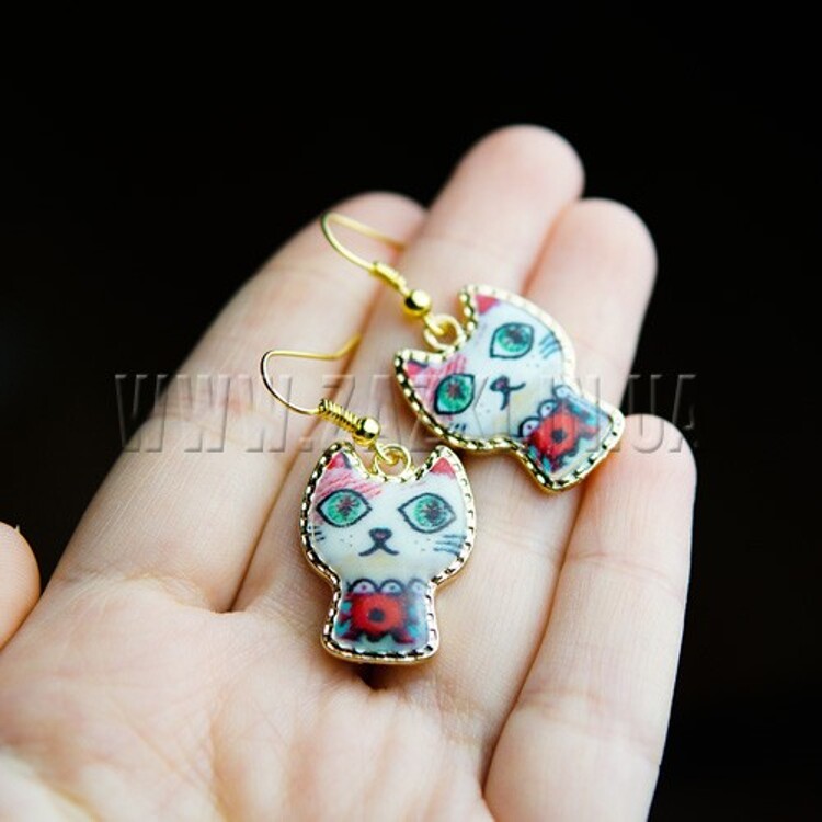 Серьги "Котики"