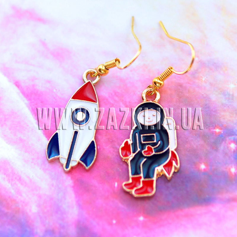 Серьги "Космонавт"