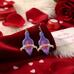 Двусторонние сережки Любовное Зелье Флакон с Анатомическим Сердцем