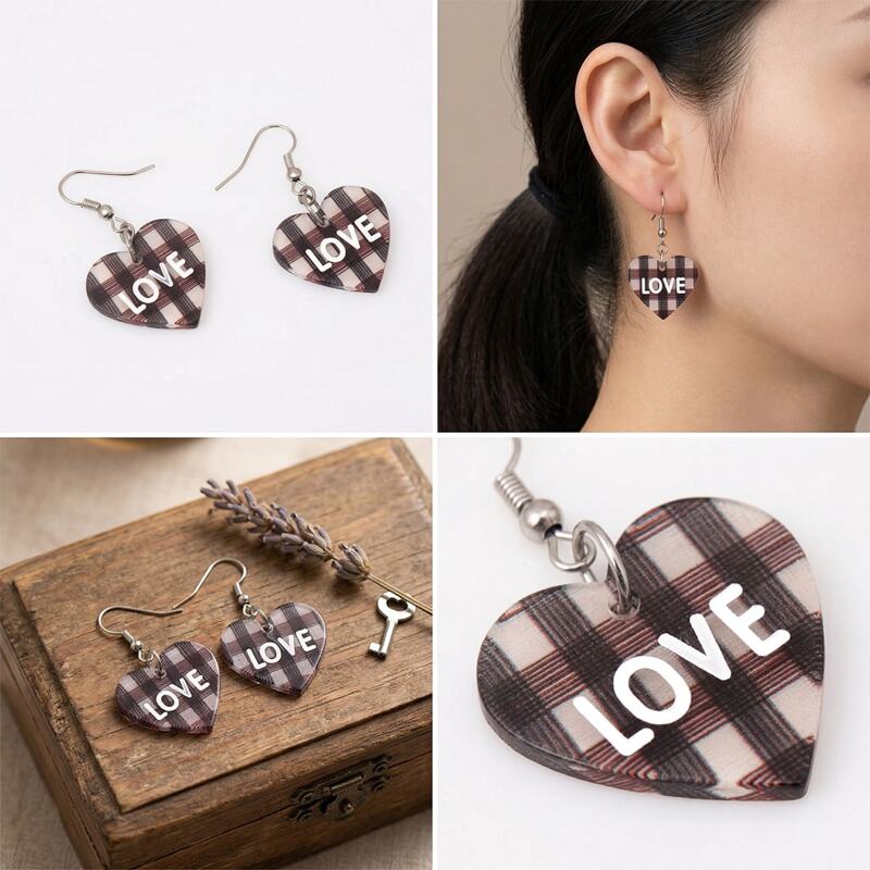 Серьги Cердечки LOVE