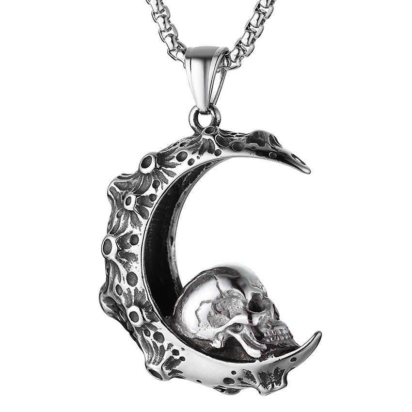 Кулон Півмісяць з черепом