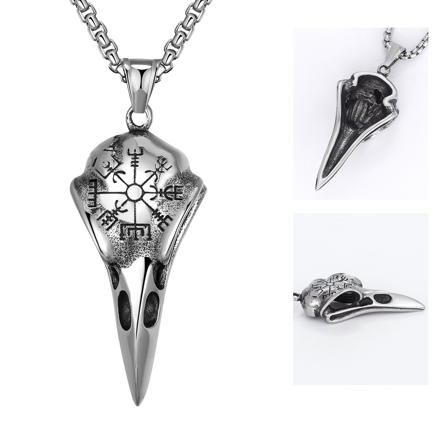 Кулон Череп ворона з вегвізиром