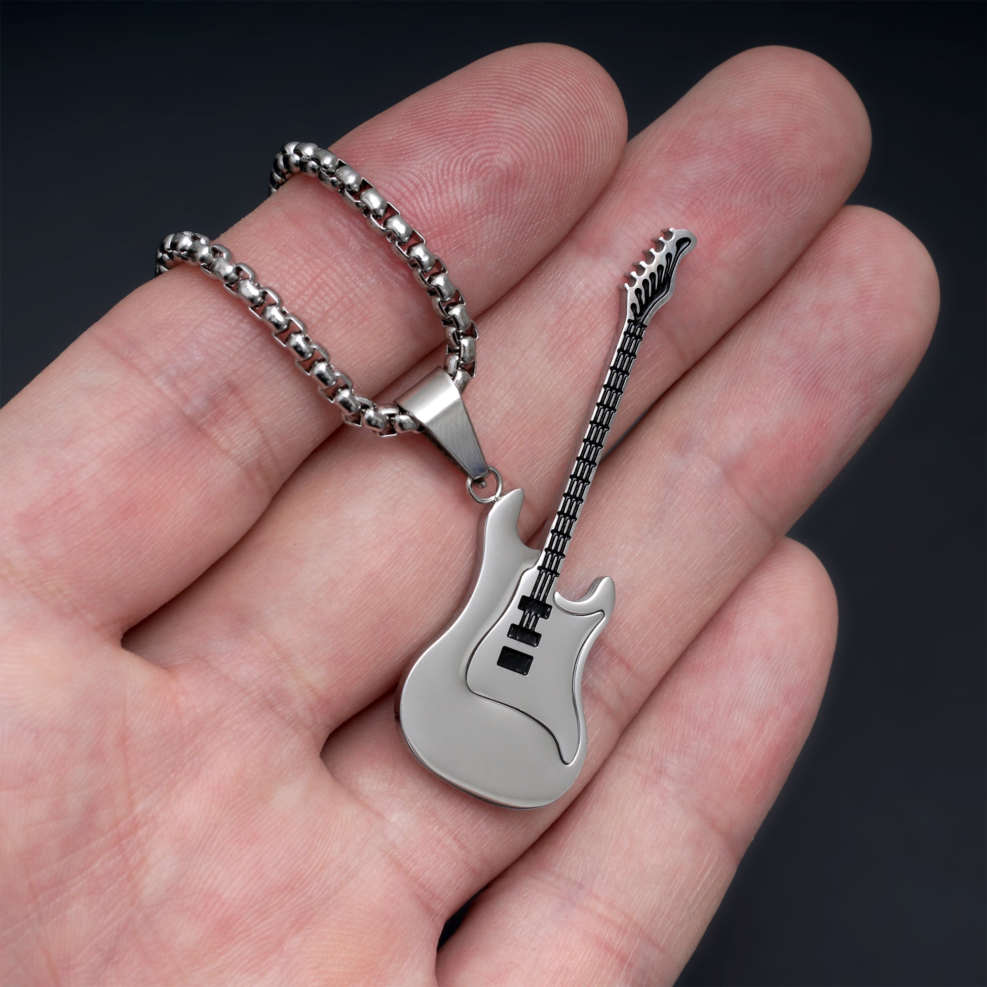 Кулон Гітара з нержавіючої сталі