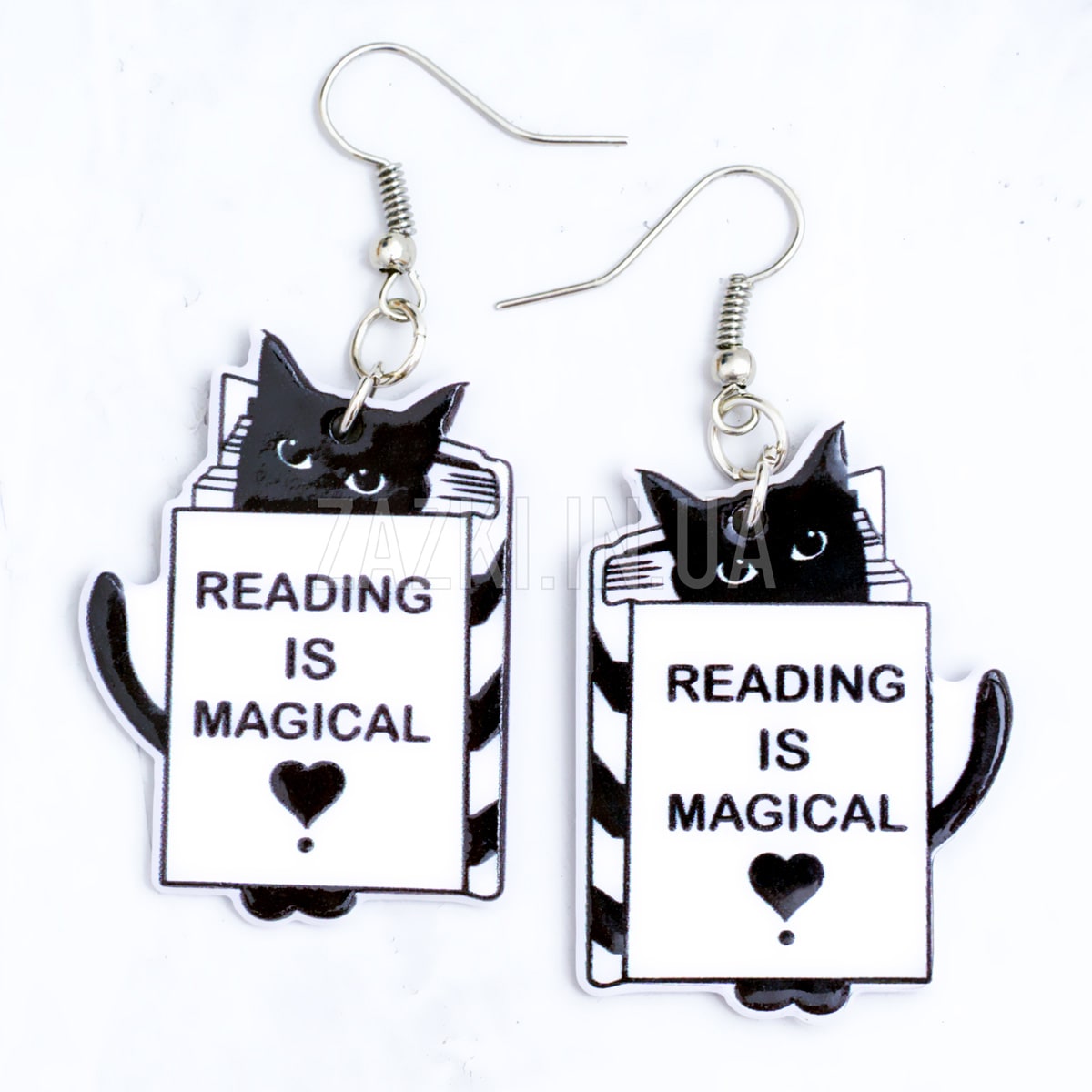 Сережки Книжка з котом