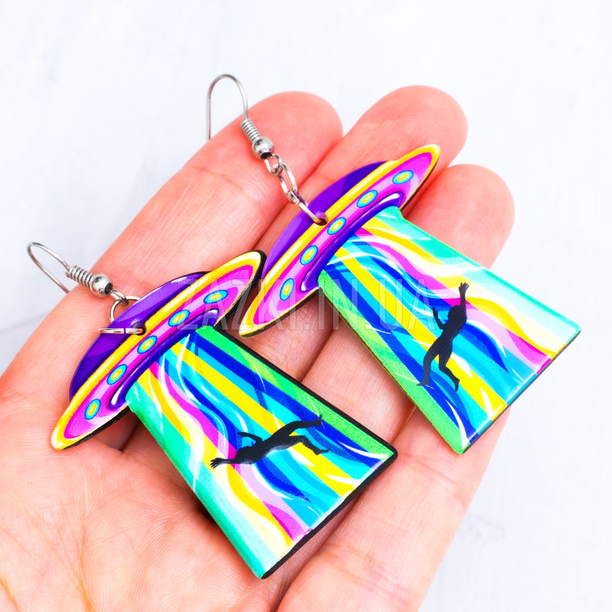 Сережки Літаюча тарілка